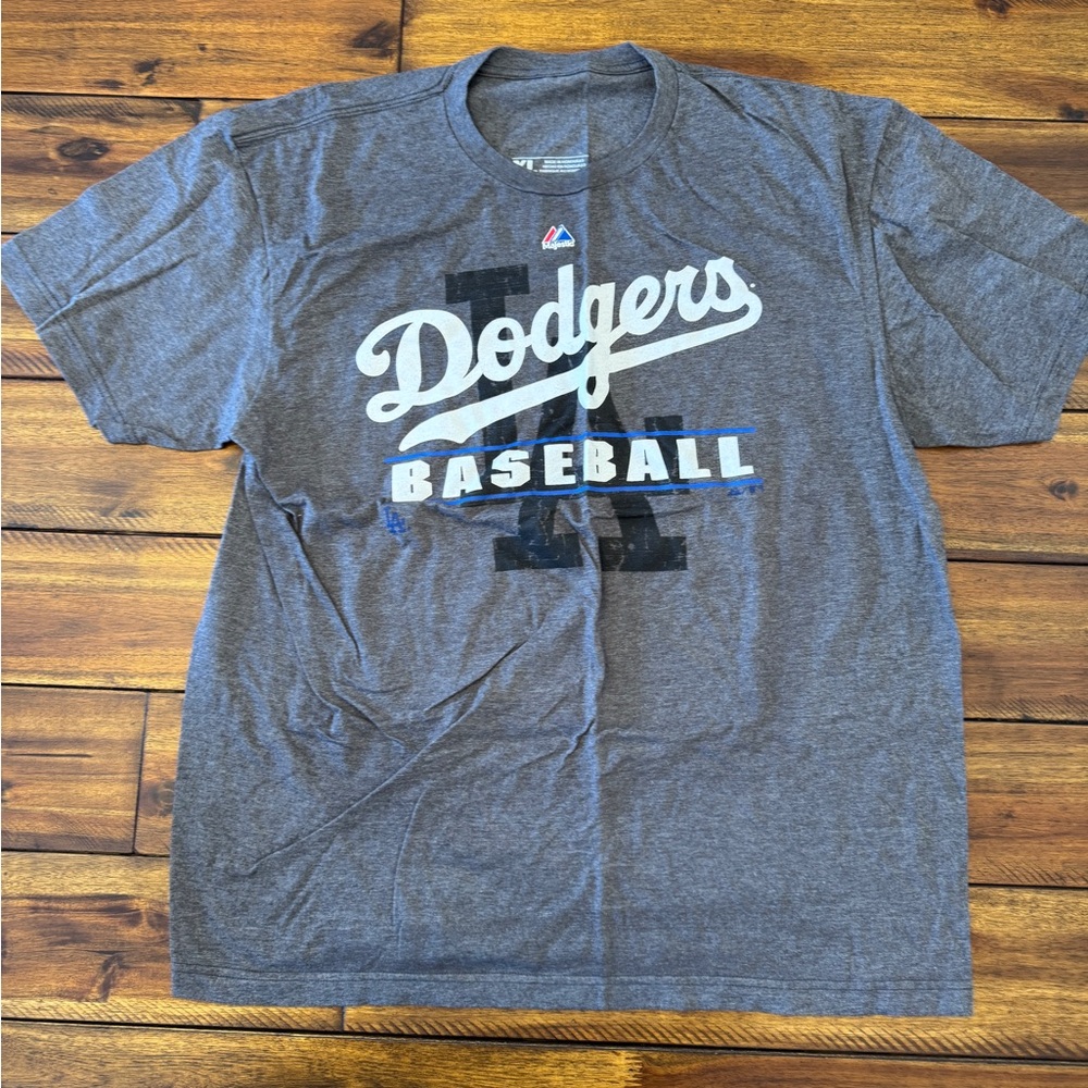 Dodgers Baseball Gray T-Shirt